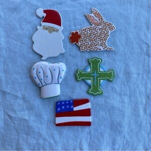 Lot of 5 Happy Everything Coton Colors Lauren Johnson holiday mini attachments